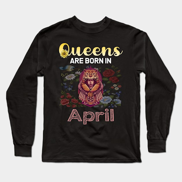 Queen Tiger April Long Sleeve T-Shirt by symptomovertake